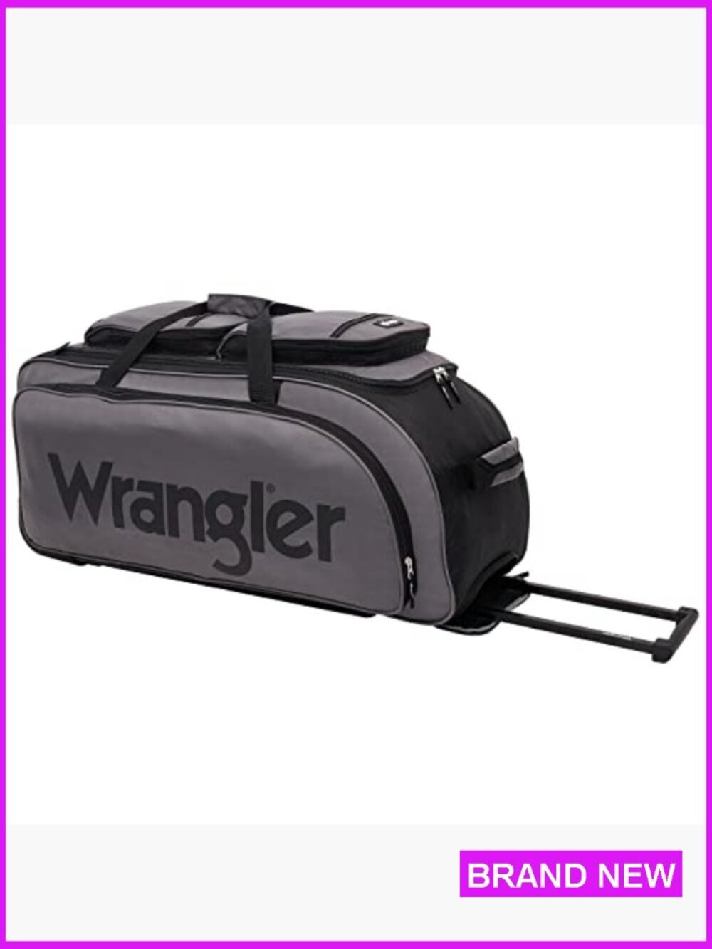 Rolling Duffel Bag Spacious Nylon Travel Gear 30-Inch Check-In Size Trolley - Picture 5 of 7